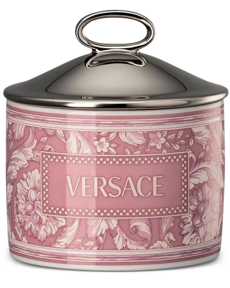 Versace Barocco Kerze mit Logo-Print - Rosa Rosa