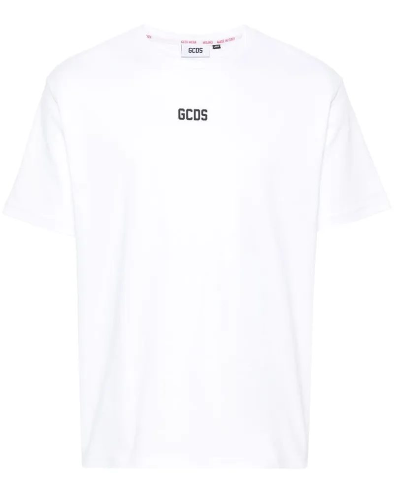 GCDS T-Shirt mit Logo-Applikation - Weiß Weiß