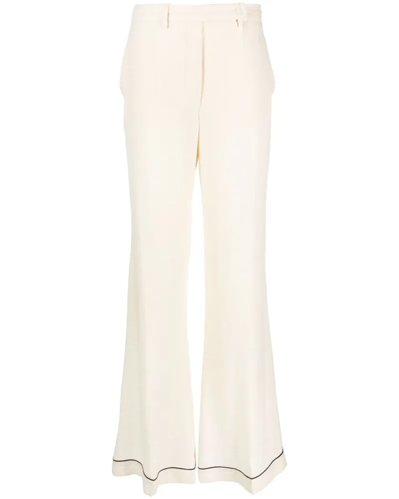 Prada Ausgestellte Seidenhose - Nude Nude