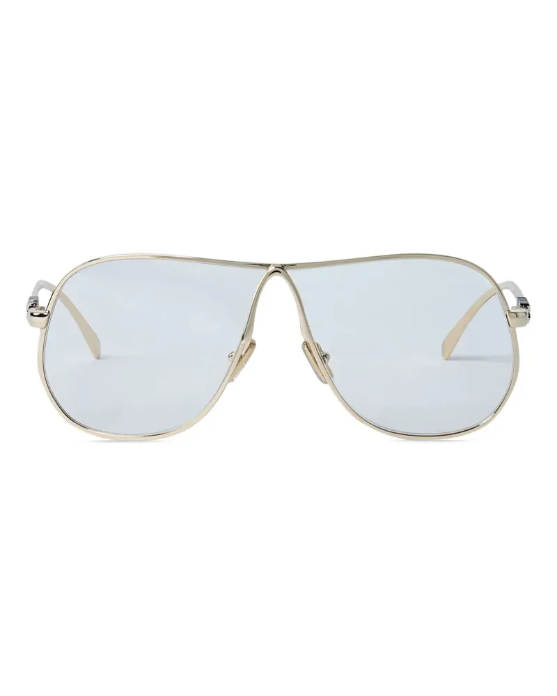 Miu Miu Ombre Pilotenbrille mit Logo - Gold Gold