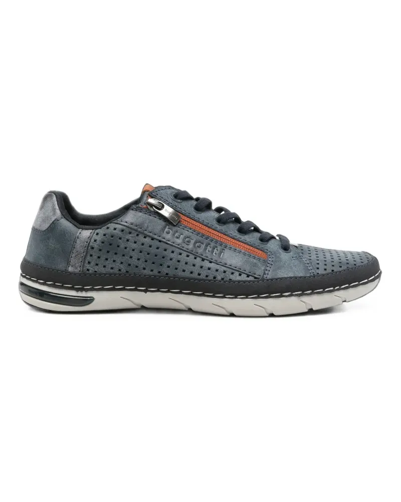 Bugatti perforated side-zip sneakers - Blau Blau