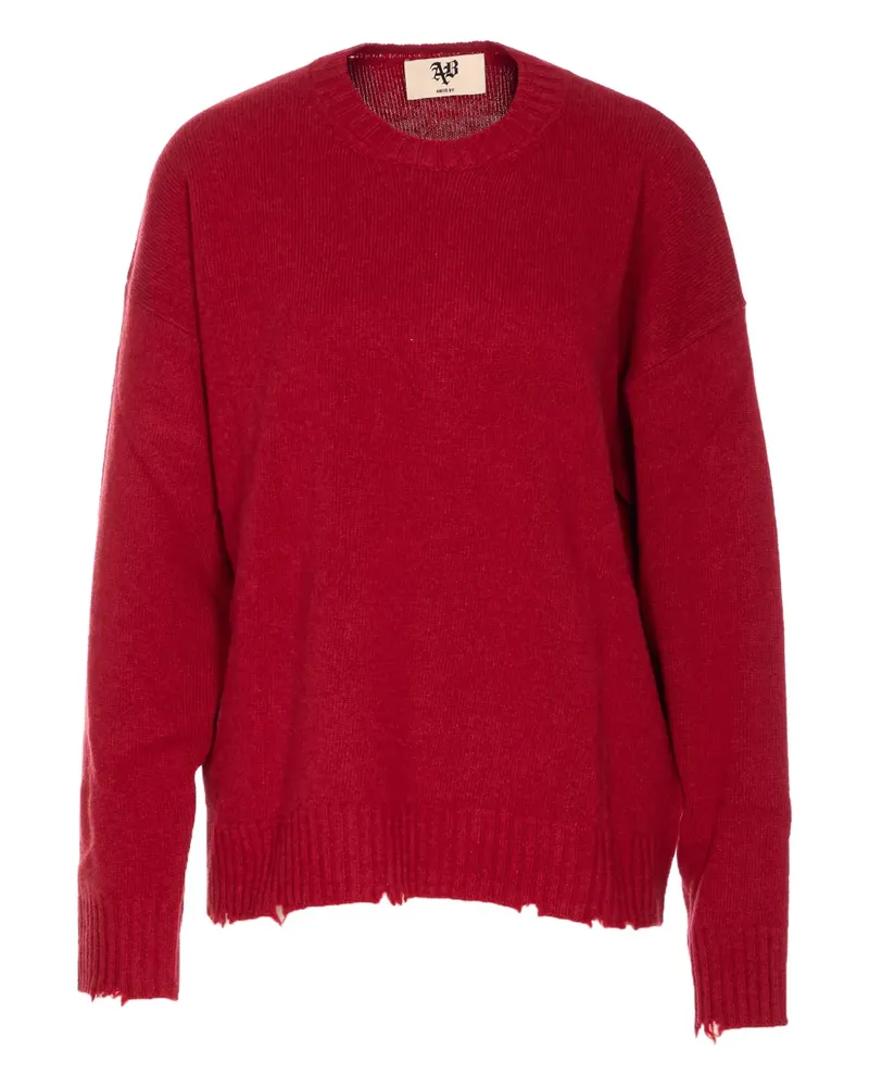 Aniye By Pullover mit ausgefranstem Saum - Rot Rot