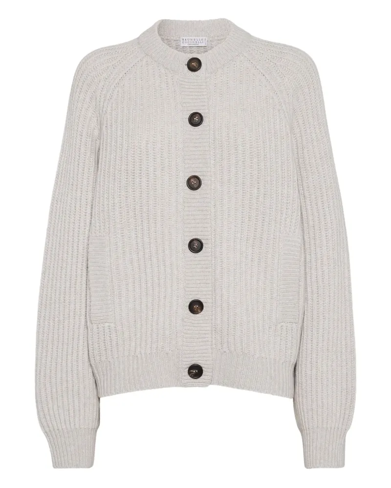 Brunello Cucinelli Gerippter Cardigan mit Knöpfen - Nude Nude
