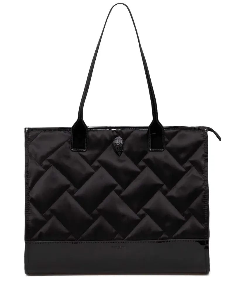 Kurt Geiger Gesteppte Handtasche mit Logo - Schwarz Schwarz