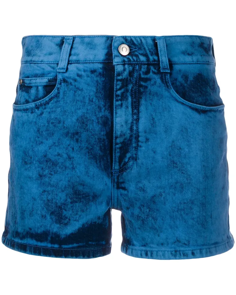 Stella McCartney Jeansshorts mit Bleached-Effekt - Blau Blau