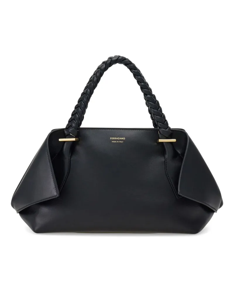 Ferragamo Kleine Scarf Tote Bag - Schwarz Schwarz