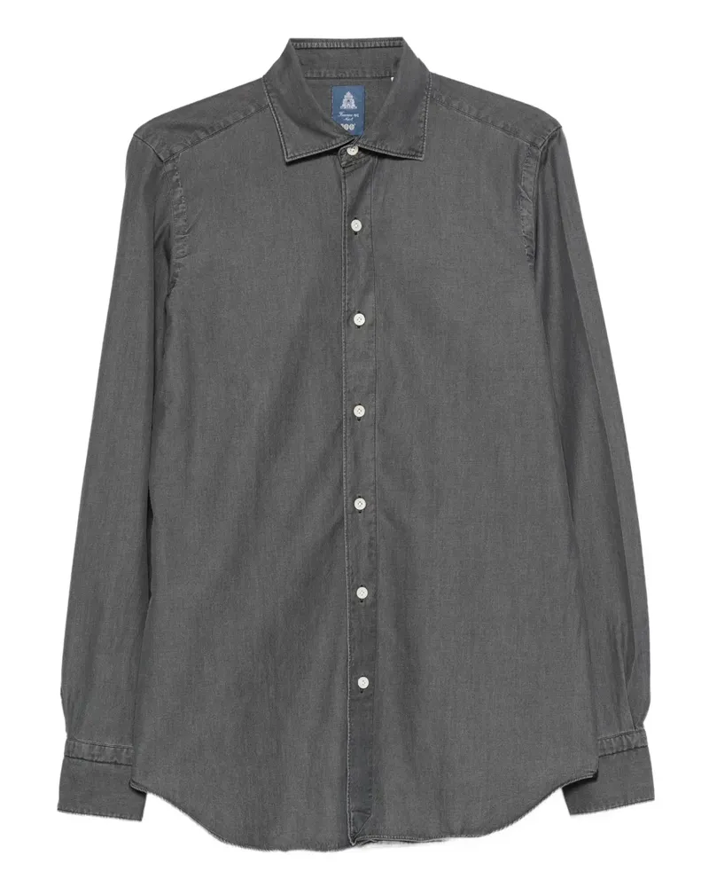 Finamore 1925 Klassisches Hemd - Grau Grau