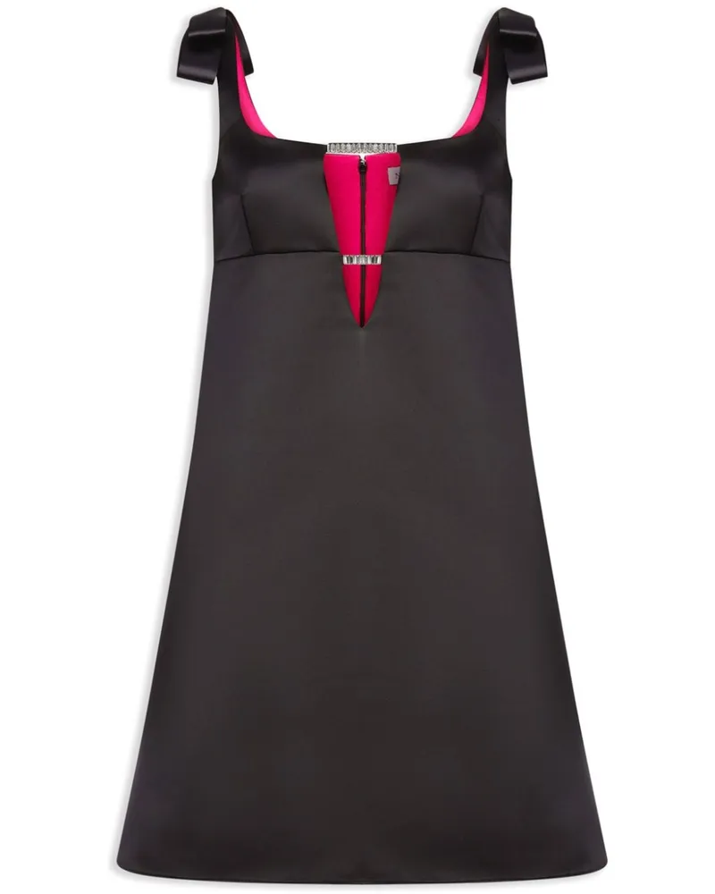 Nina Ricci A-Linien-Minikleid mit Satin-Finish - Schwarz Schwarz