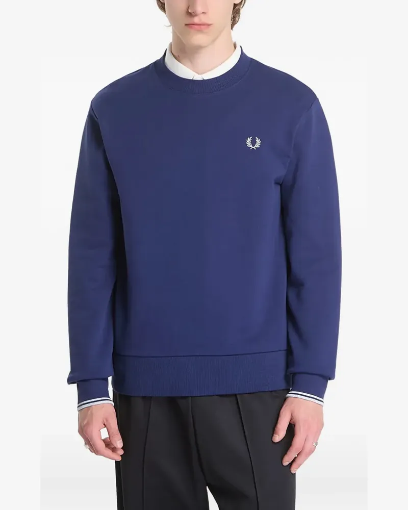 Fred Perry Sweatshirt mit Logo-Stickerei - Blau Blau
