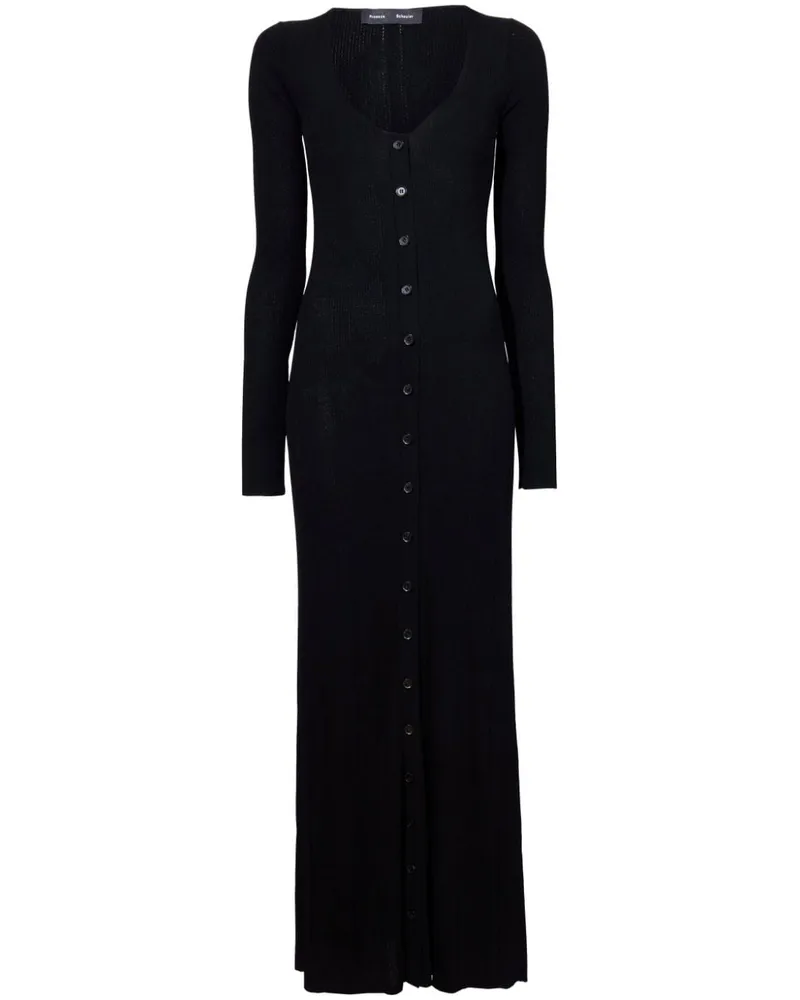 Proenza Schouler Geknöpftes Athena Maxikleid - Schwarz Schwarz