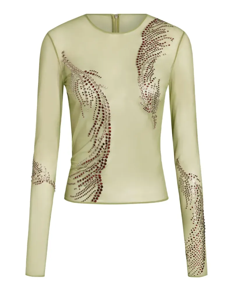 16ARLINGTON Darwin mesh embellished top - Braun Braun