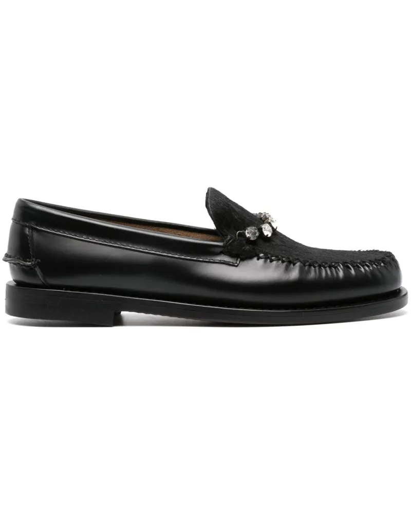 forte_forte Loafer mit Kristallen - Schwarz Schwarz