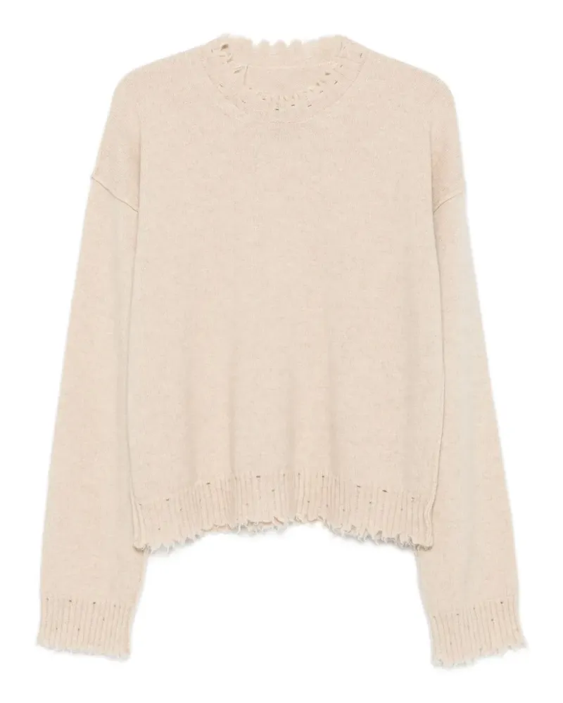 Uma Wang Kaschmirpullover mit ausgefranstem Saum - Nude Nude