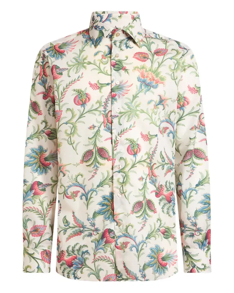 Etro floral cotton muslin shirt - Nude Nude