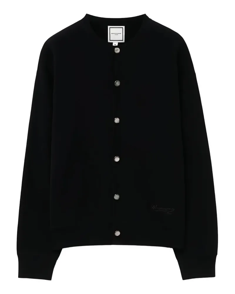 Wooyoungmi Geknöpfter Cardigan mit Logo-Stickerei - Schwarz Schwarz