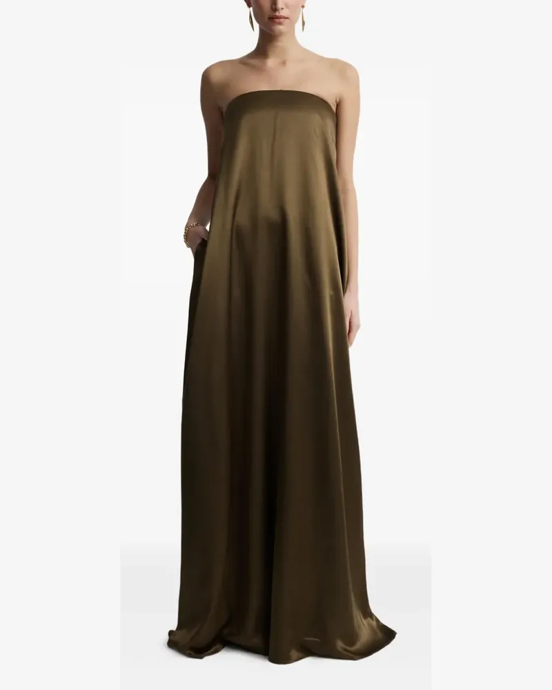 Anna Quan Schulterfreies Delfina Maxikleid - Grün Grün
