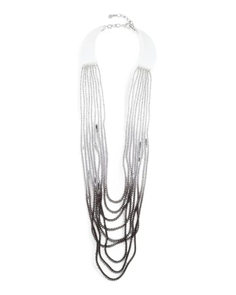 Emporio Armani multi-strand bead-embellished necklace - Silber Silber
