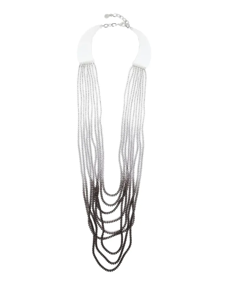 Emporio Armani multi-strand bead-embellished necklace - Silber Silber