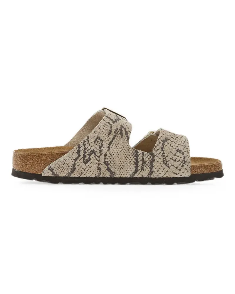 Birkenstock Arizona Sandalen mit Schlangenleder-Optik - Grün Grün