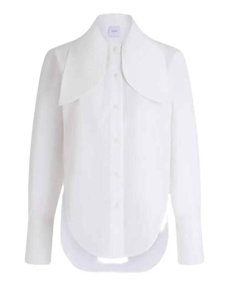 Patou oversized-collar long-sleeve shirt - Weiß Weiß