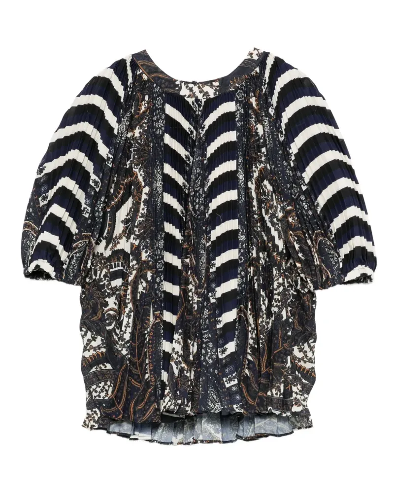 Ulla Johnson Faltenoberteil mit Paisley-Print - Blau Blau