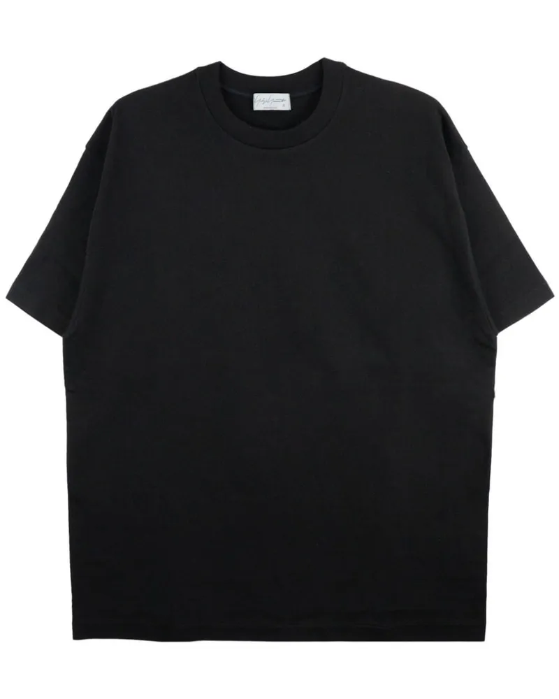 Yohji Yamamoto T-Shirt mit Logo-Print Schwarz