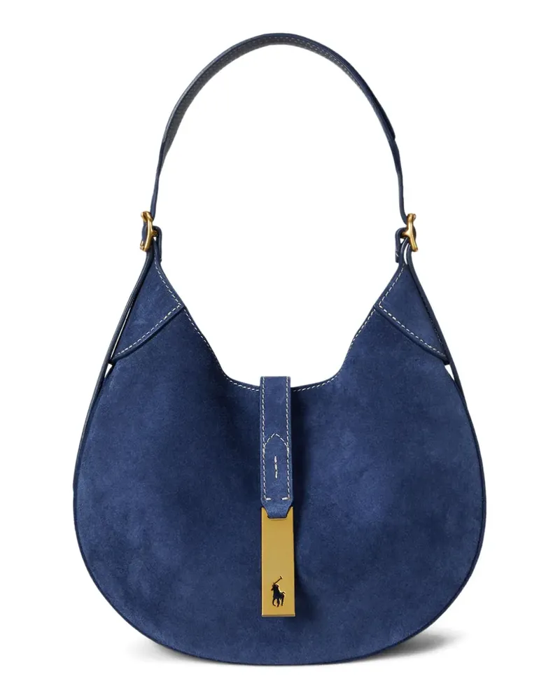 Ralph Lauren Mini Polo ID Schultertasche aus Wildleder - DARK JEAN Dark