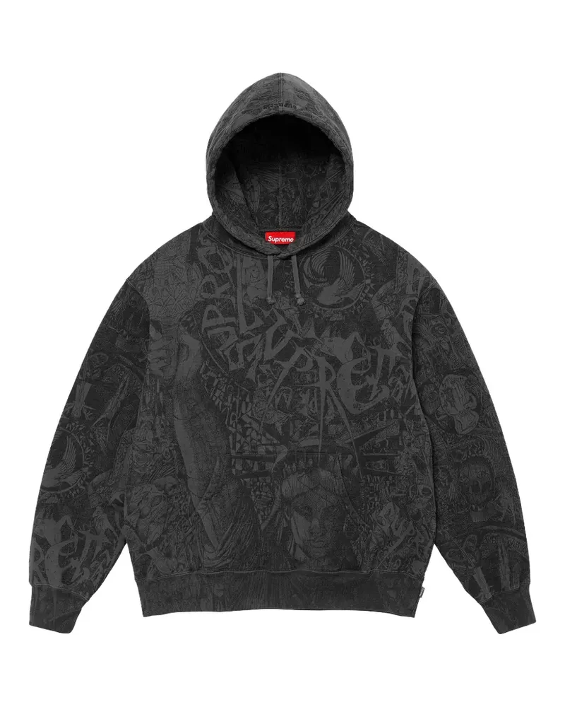 Supreme Being Liberty-print hoodie - Schwarz Schwarz