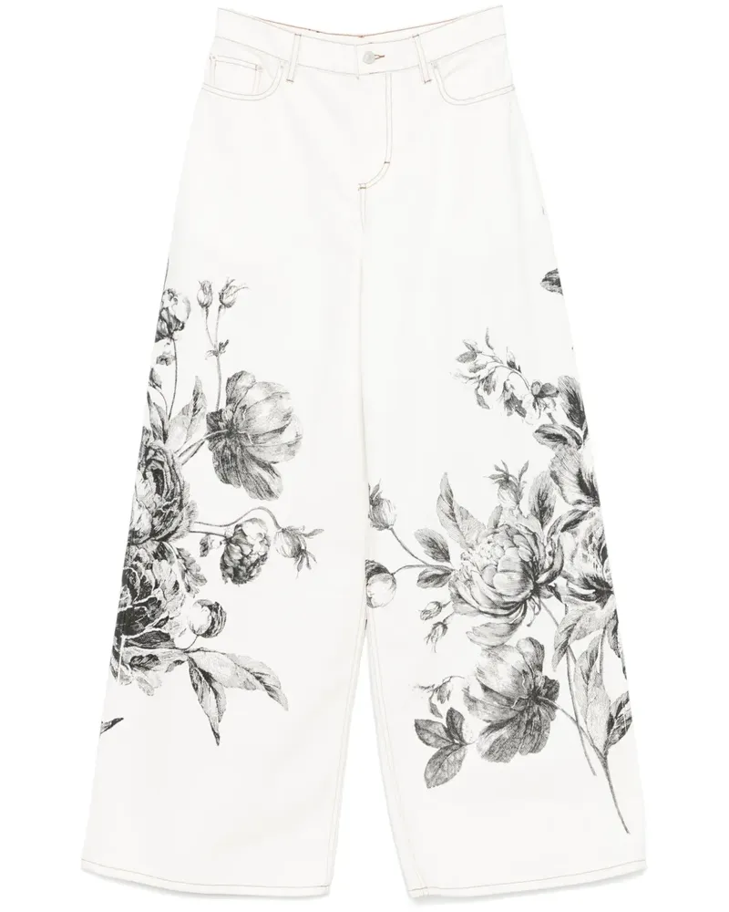 Erdem Jeans mit weitem Bein - Weiß Weiß