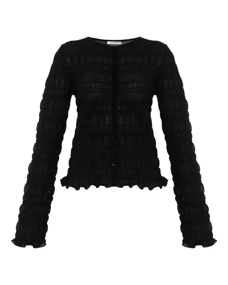 By Malene Birger Ebba ruffled cardigan - Schwarz Schwarz