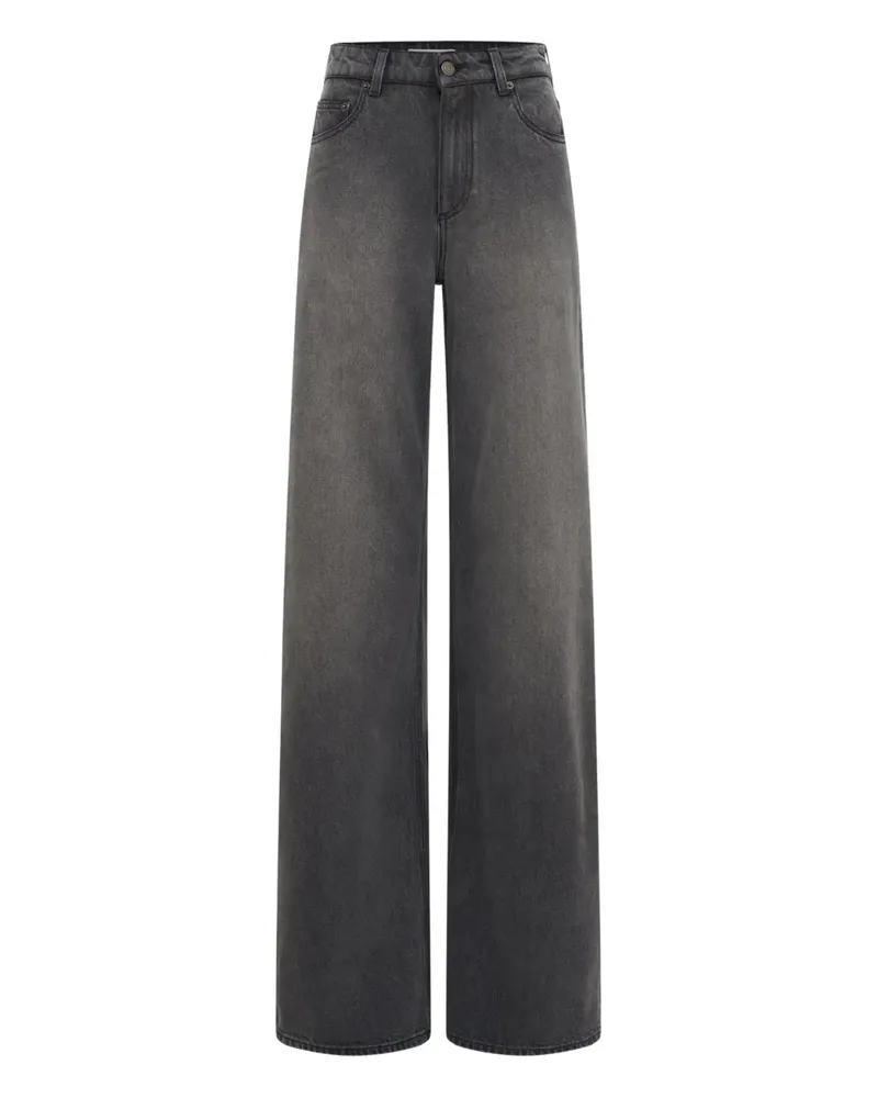 Marine Serre Ausgestellte Jeans mit Laser-Wash - Grau Grau