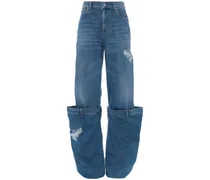 Jeans in Distressed-Optik - Blau