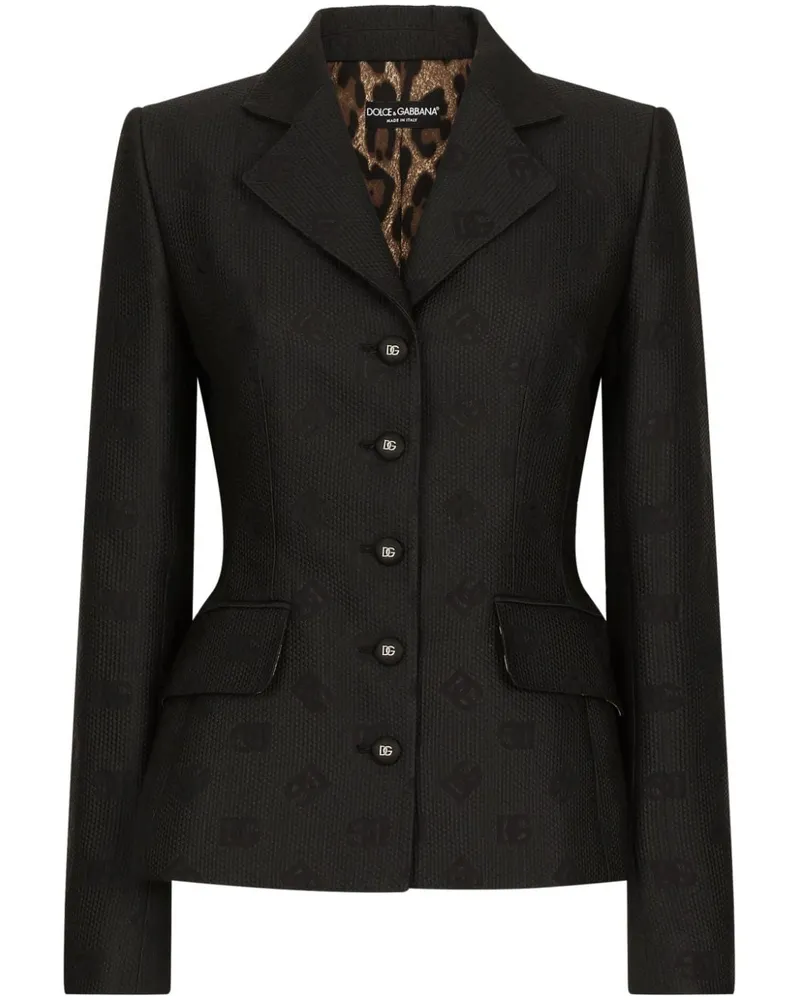 Dolce & Gabbana Einreihiger Blazer - Schwarz Schwarz