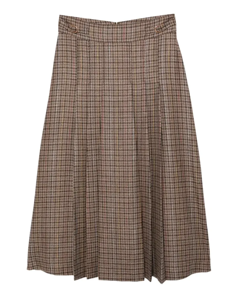 Gabriela Hearst Karierter Faltenrock - Braun Braun