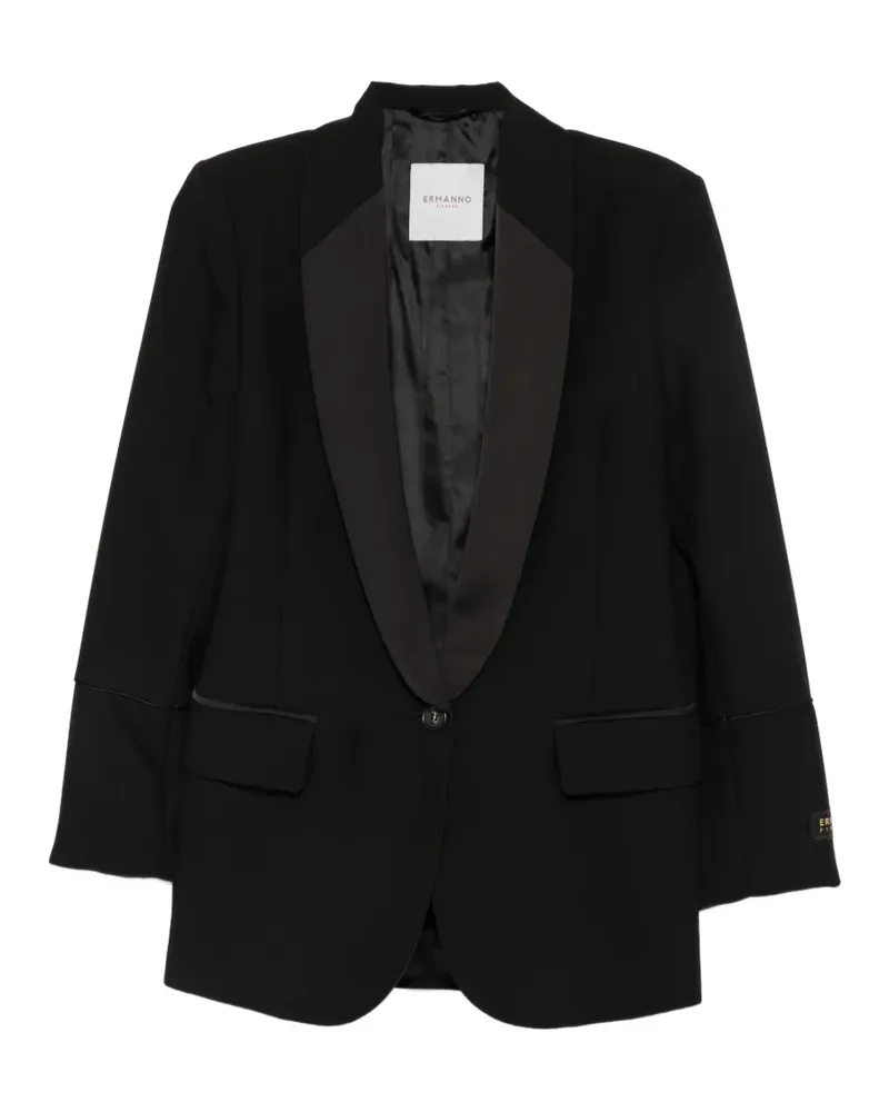Ermanno Scervino Blazer mit Satinrevers - Schwarz Schwarz