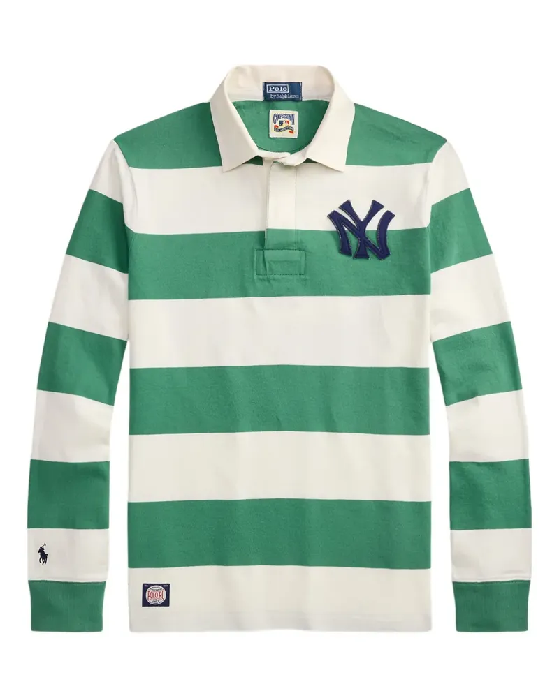 Ralph Lauren x Yankees gestreiftes Poloshirt - Grün Grün