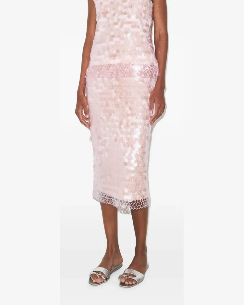 Tory Burch sequin mesh skirt - Rosa Rosa