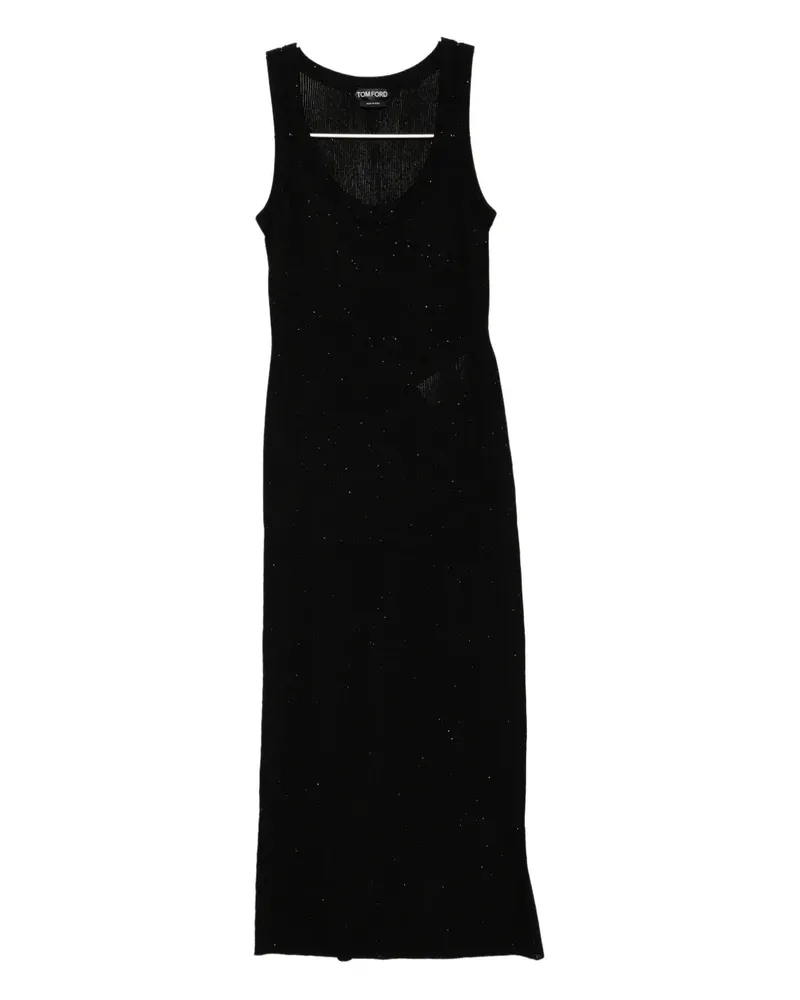 Tom Ford sequin-embellished ribbed dress - Schwarz Schwarz