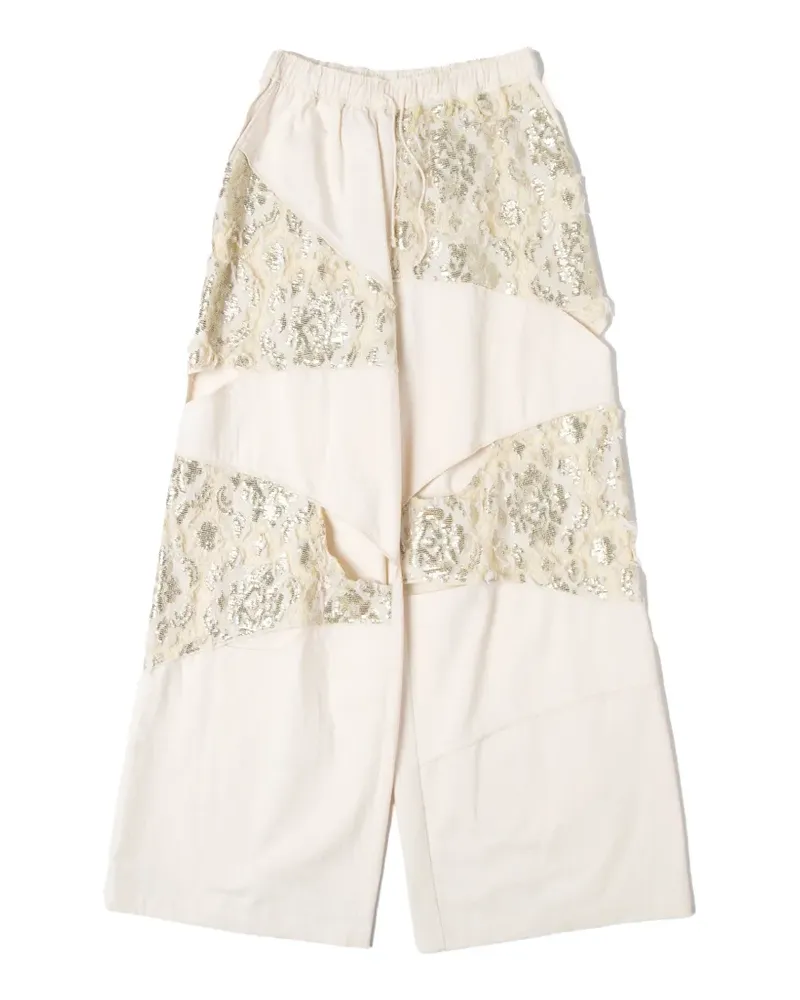 Muller of Yoshiokubo Glare sequin-embellished trousers - Nude Nude