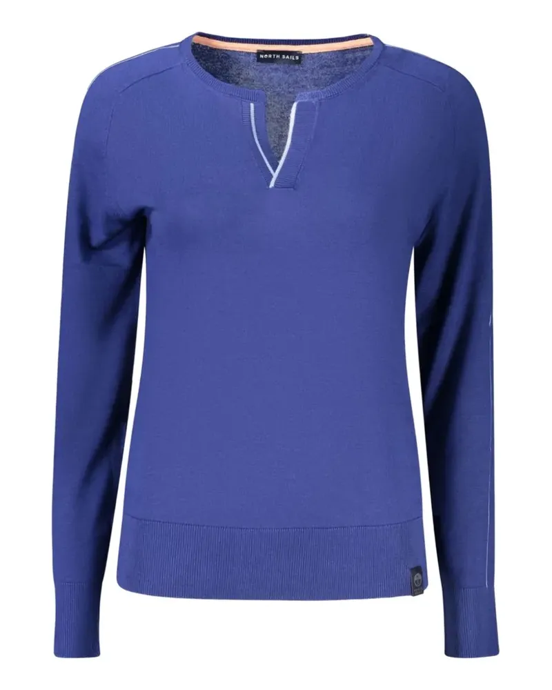 North Sails split-neck sweater - Blau Blau