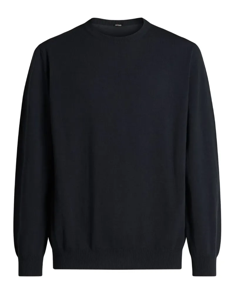 Kiton Kaschmirpullover mit rundem Ausschnitt - Blau Blau