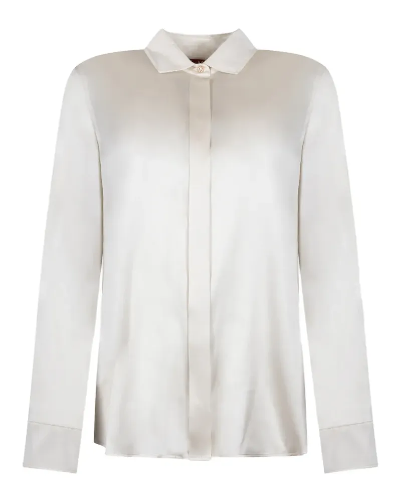 Max Mara Xero Hemd mit verdeckter Knopfleiste - Weiß Weiß
