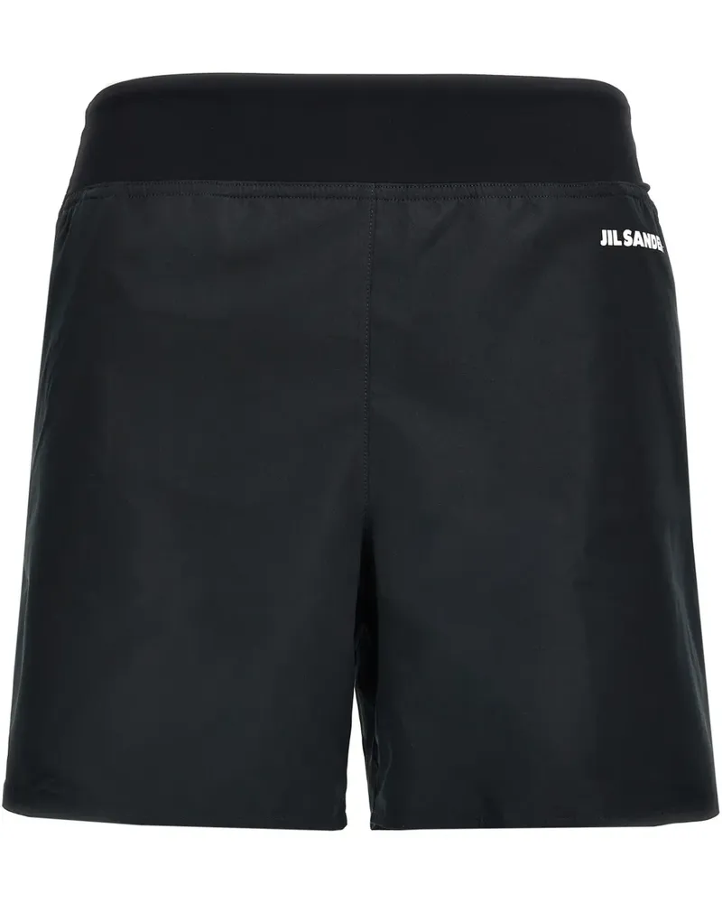 Jil Sander Shorts mit Logo - Schwarz Schwarz