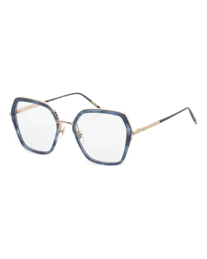 Chopard Brille mit geometrischem Gestell - Blau Blau