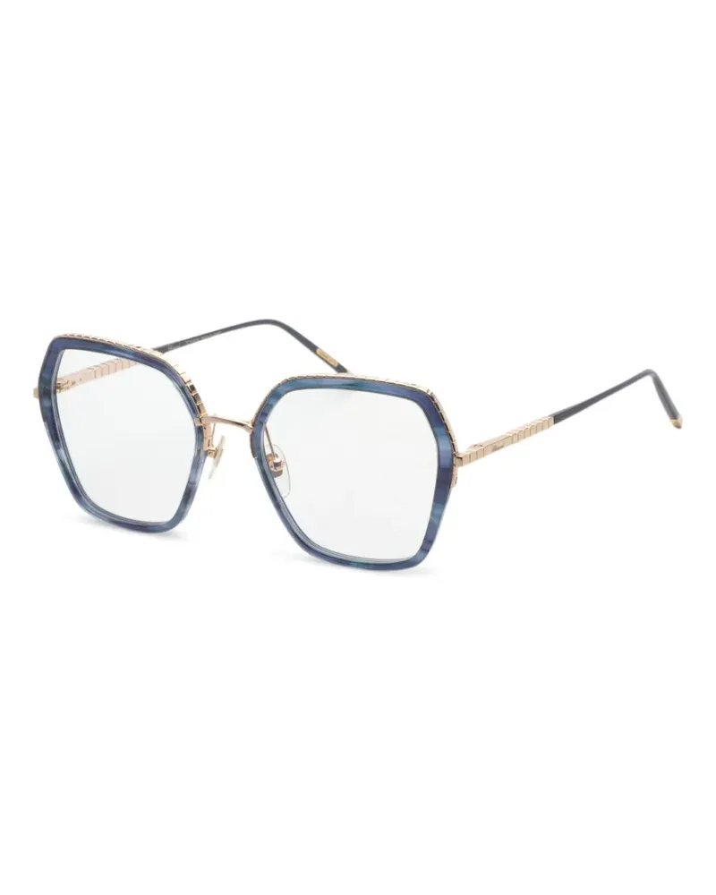 Chopard Brille mit geometrischem Gestell - Blau Blau