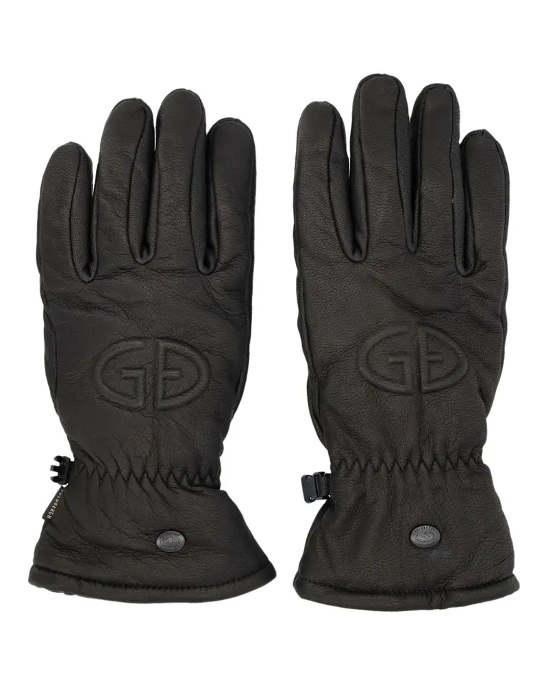 GOLDBERGH embossed-logo gloves - Schwarz Schwarz