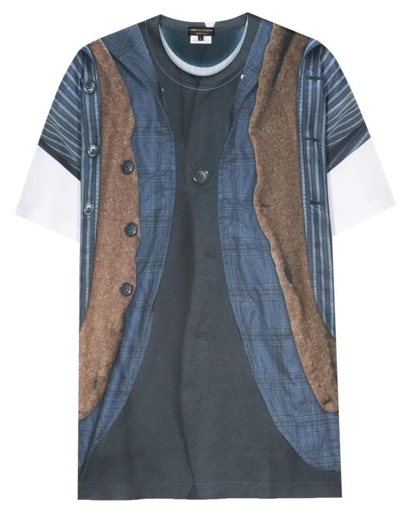 Comme des Garçons T-Shirt mit grafischem Print - Blau Blau