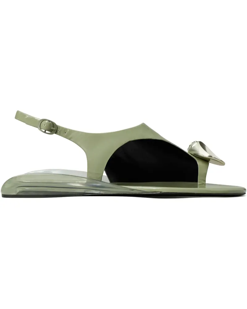 Tory Burch Asymmetrische Patos Slingback-Sandalen - Grün Grün