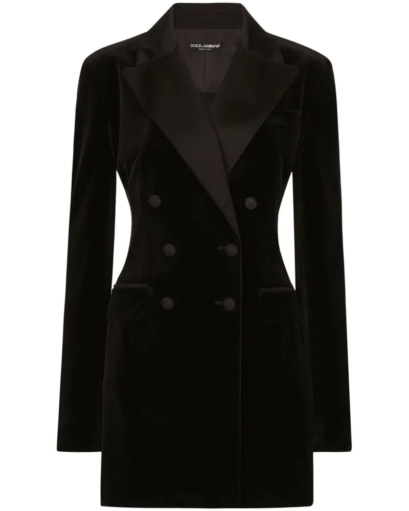 Dolce & Gabbana Turlington Samtblazer - Schwarz Schwarz