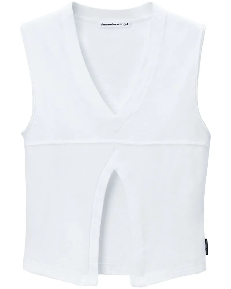 Alexander Wang Tanktop mit V-Ausschnitt - Weiß Weiß